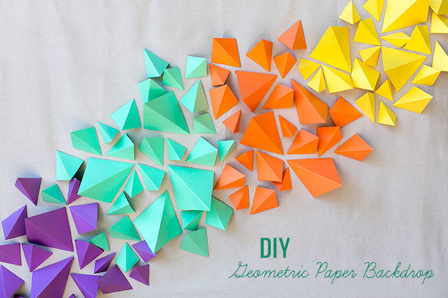 DIY geometric backdrop