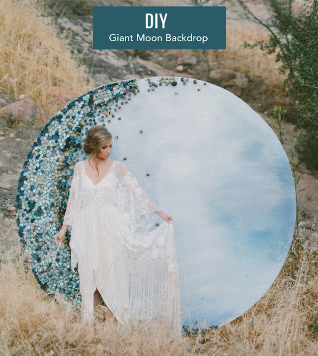 DIY giant moon photo backdrop