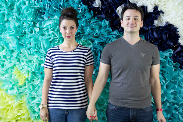 DIY tissue paper backdrop