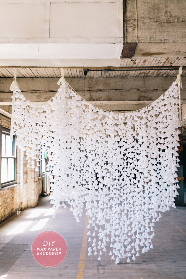 DIY wax paper backdrop