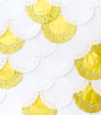 Paper doily backdrop