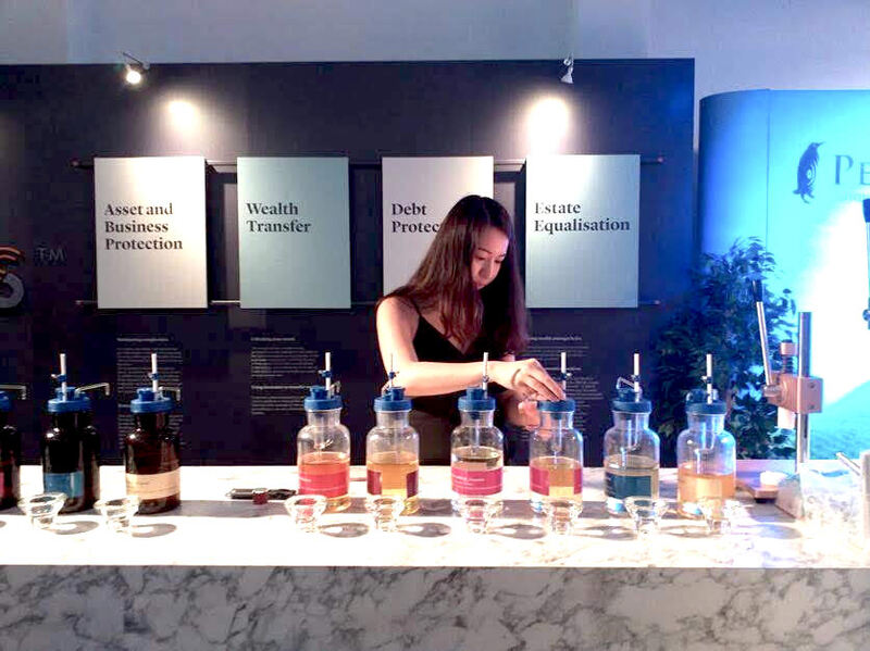Perfume bar at dinner and dance