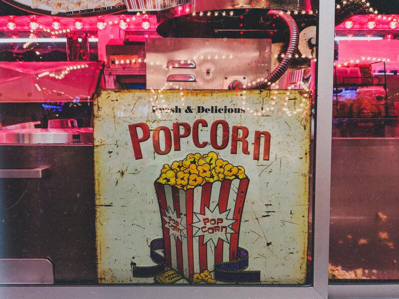 Popcorn station at dinner and dance