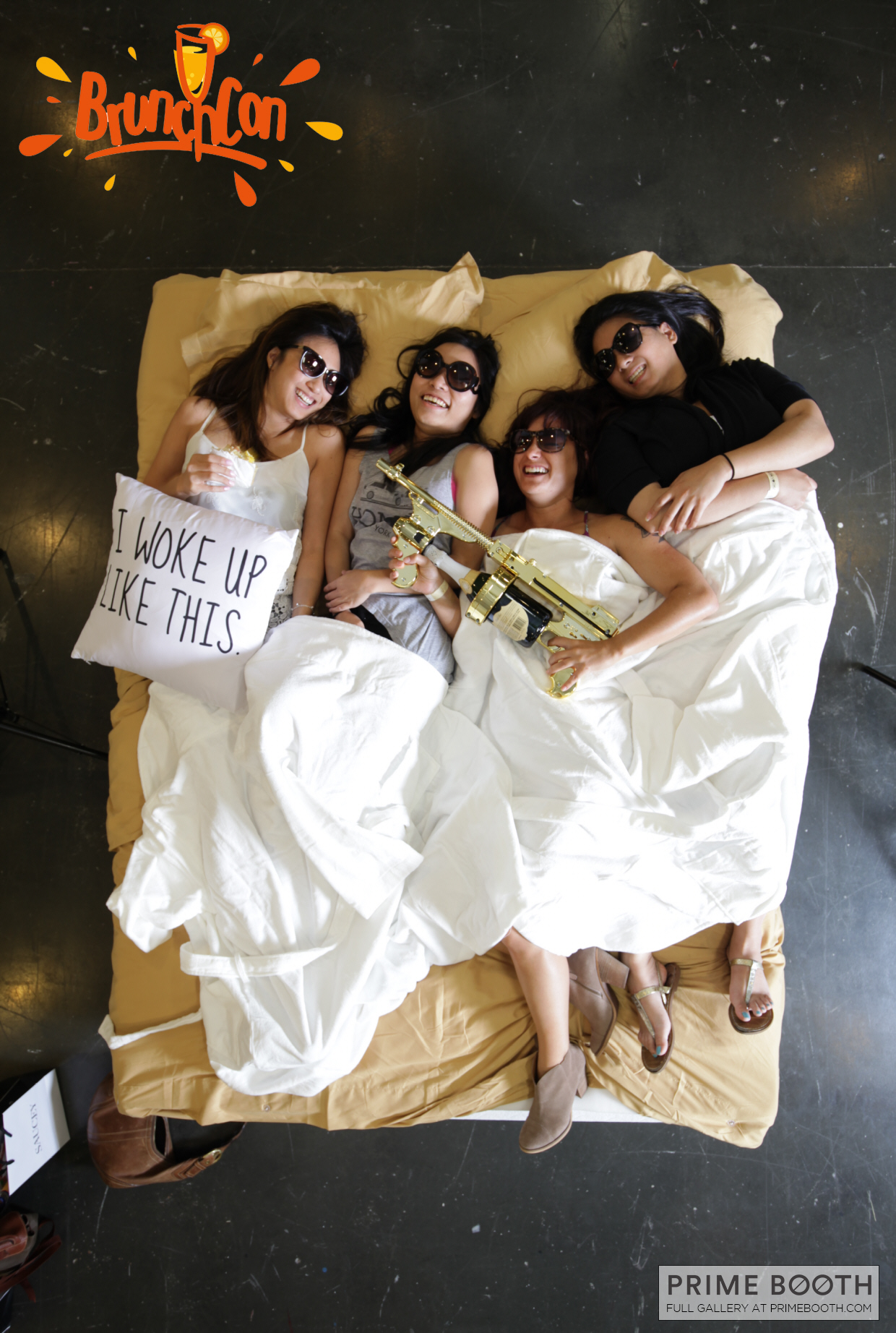 Aerial Bed Shot ohsnapsmile photography photoshoot at corporate event casuual photobooth